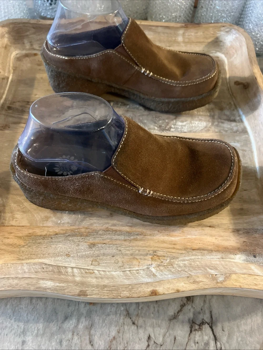 Yellow Box Brown Suede Wedge Slip-Ons Depot
